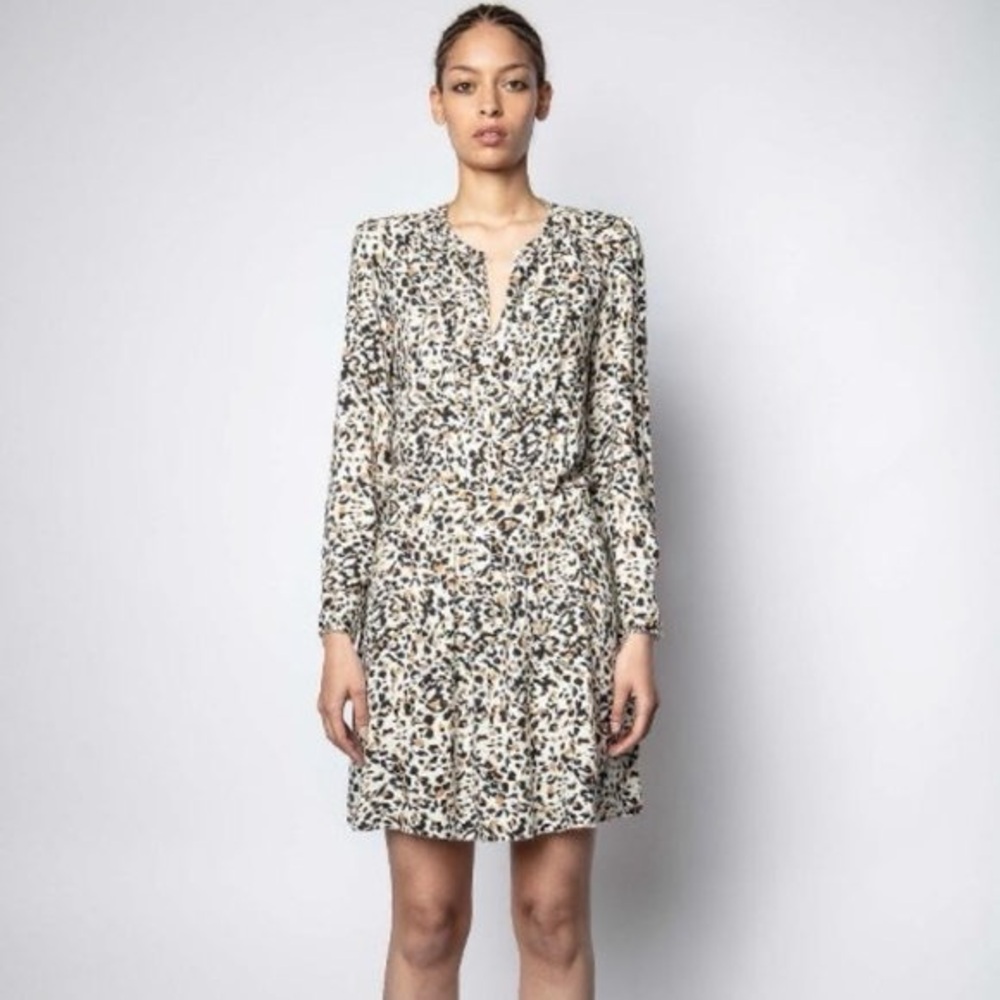 Zadig & Voltaire Leopard Print Dress Remus Leo
